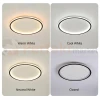 Lampa sufitowa plafon LED ściemnialny czarny CCT z pilotem 50cm Abigali cct pilot dim perfektmarket barwy.webp
