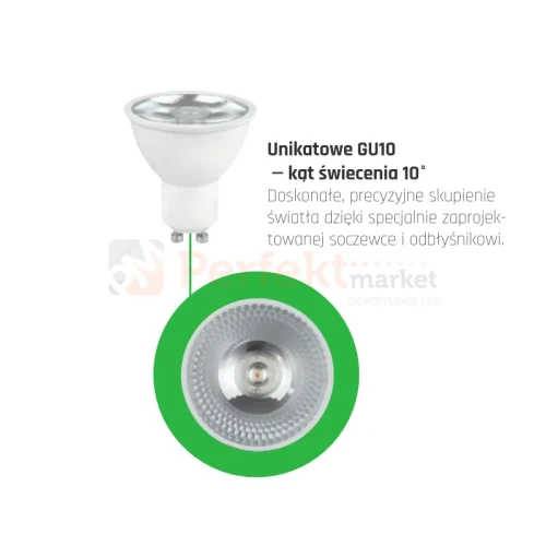 żarówka LED GU10 z wąskim kątem świecenia punktowa perfektmarket olsztyn.webp