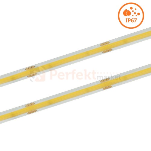 Taśma LED wodoodporna COB 480 LED 24V 4,9W/m ~430lm/m IP67 9mm linia świetlna perfekt market olsztyn