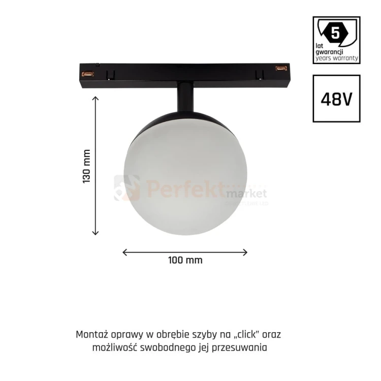 System magnetyczny SHIFT oprawa kula LED SHIFT GLOBE 48V perfektmarket 2.webp