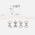 Oprawa elewacyjna ścienna LED GEMINI BEAMS czarna 10W 3000K Lutec 5104006012 kat swiecenia wymiary.webp