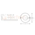 Lampa sufitowa MX4417-1S-3BGD LINOS czarno-złota pierścień Zuma Line wymiary.webp