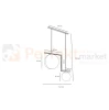 Lampa wisząca designerska ZAC 2 MATT szklane kule Aldex wymiary.webp