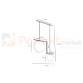 Lampa wisząca designerska ZAC 2 MATT szklane kule Aldex wymiary.webp