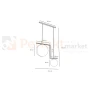 Lampa wisząca designerska ZAC 2 MATT szklane kule Aldex wymiary.webp