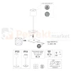 Lampa stołowa do restauracji przenośna ładowalna biała IP54 CCT FERNANDEZ rys perfektmarket.webp