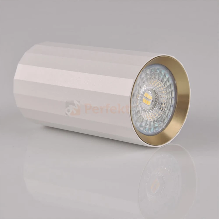 Oprawa natynkowa TUBA spot 1xGU10 NICEA w kolorze biało-złotym - front