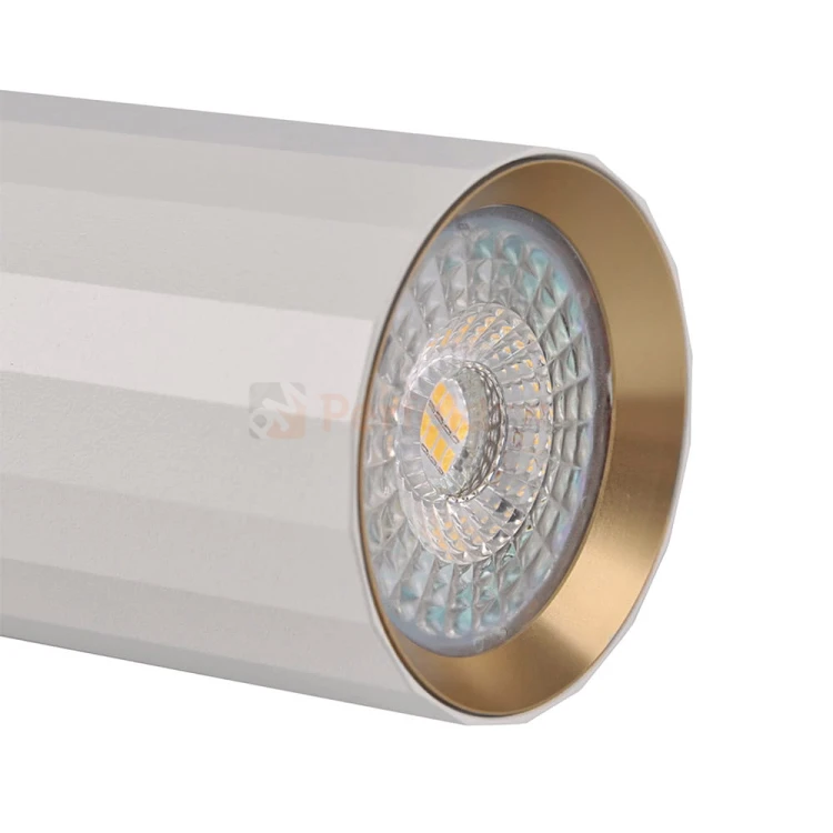 Oprawa natynkowa TUBA spot 1xGU10 NICEA w kolorze biało-złotym - zbliżenie