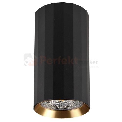 Oprawa natynkowa TUBA spot 1xGU10 NICEA czarno-złota - zdjęcie główne