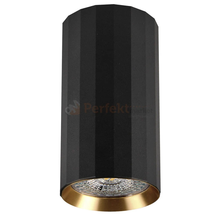 Oprawa natynkowa TUBA spot 1xGU10 NICEA czarno-złota - zdjęcie główne