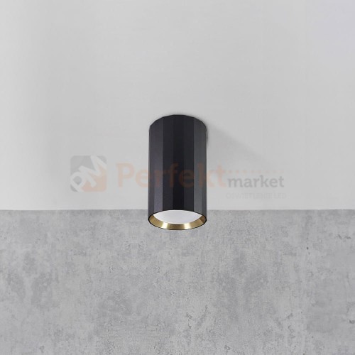 Oprawa natynkowa TUBA spot 1xGU10 NICEA czarno-złota - wizualizacja