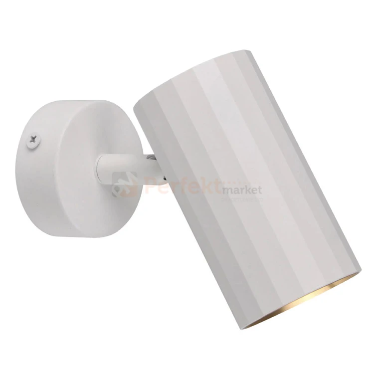 Kinkiet ścienno sufitowy spot 1xGU10 NICEA biało-złoty - lampa punktowa regulowana