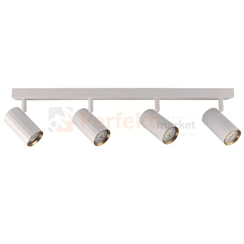 Listwa ścienno-sufitowa 4xGU10 NICEA biało-złota - lampa spotlight