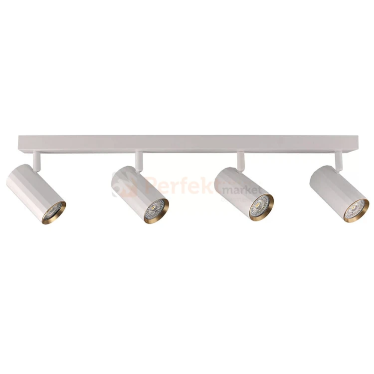 Listwa ścienno-sufitowa 4xGU10 NICEA biało-złota - lampa spotlight