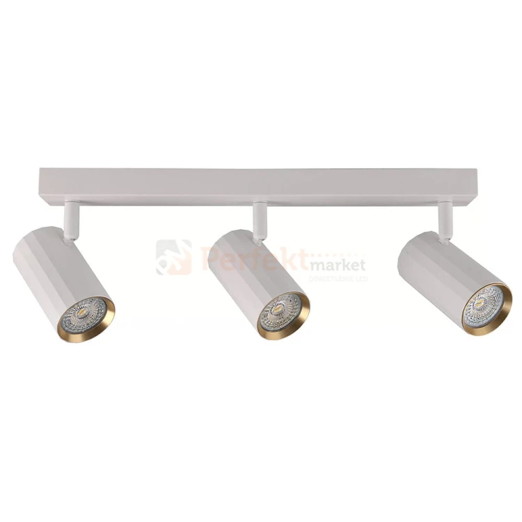Listwa ścienno-sufitowa 3xGU10 NICEA biało-złota - trzypunktowa lampa LED