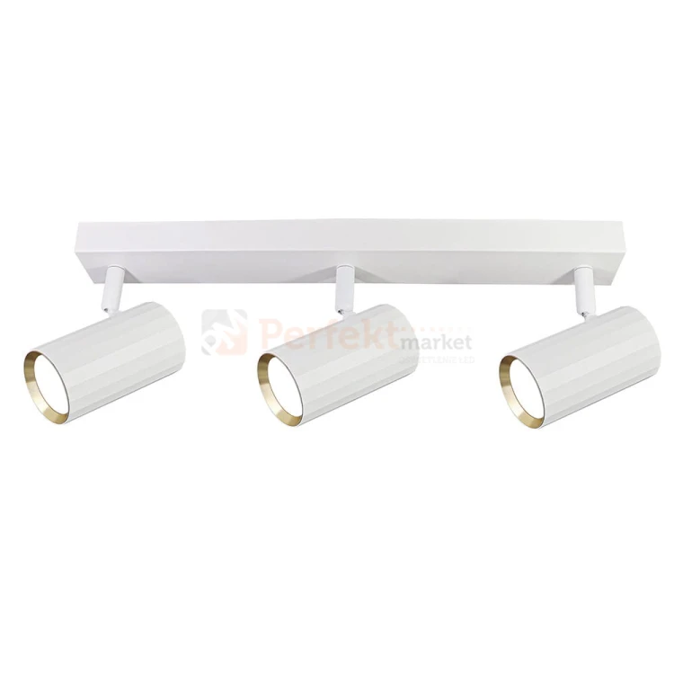 Listwa ścienno-sufitowa 3xGU10 NICEA biało-złota - trzypunktowa lampa LED