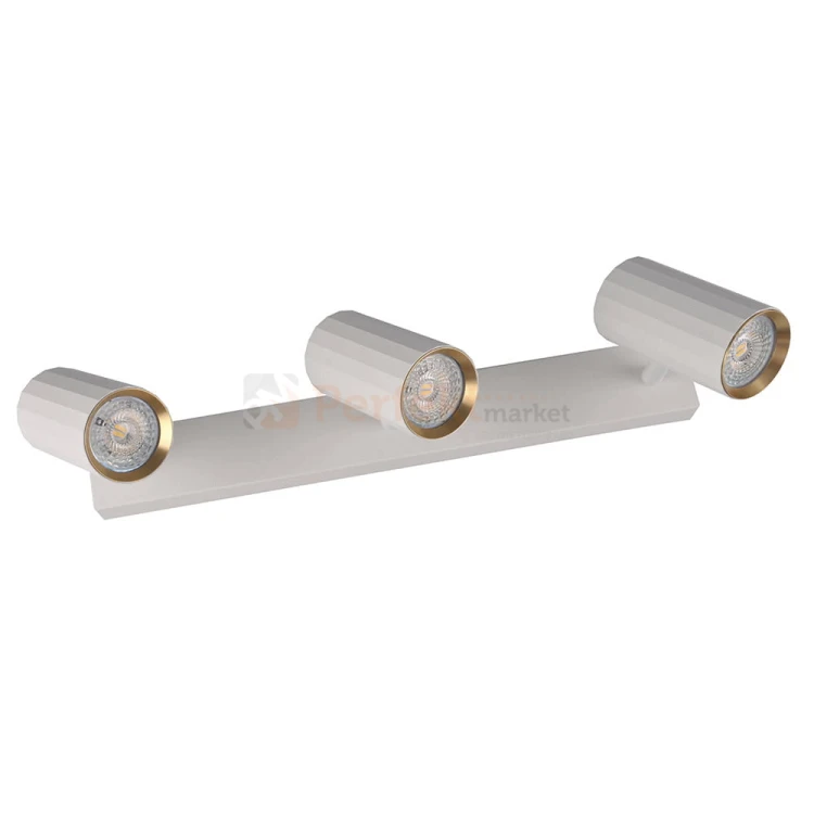 Listwa ścienno-sufitowa 3xGU10 NICEA biało-złota - trzypunktowa lampa LED - PerfektMarket