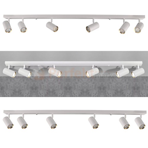 Listwa ścienno-sufitowa 6xGU10 NICEA biało-złota - lampa LED do wnętrz