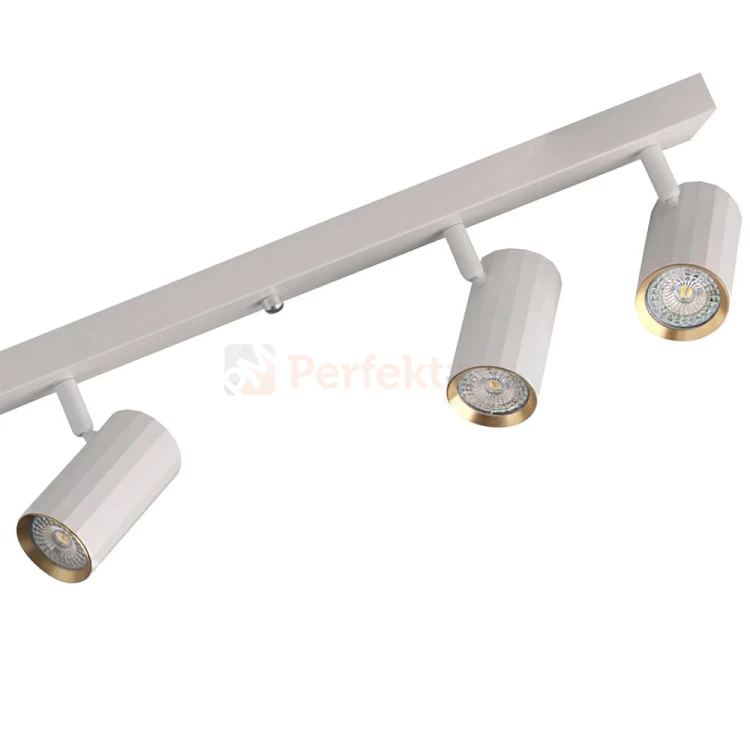 Listwa ścienno-sufitowa 6xGU10 NICEA biało-złota - lampa LED - zbliżenie