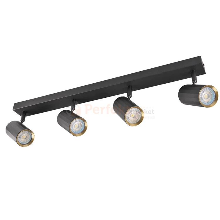 Listwa ścienno-sufitowa 4xGU10 NICEA czarno-złota - lampa LED spotlight
