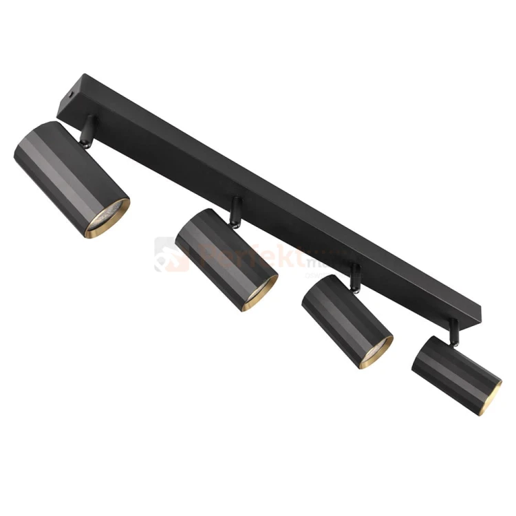Listwa ścienno-sufitowa 4xGU10 NICEA czarno-złota - lampa LED spotlight regulowana