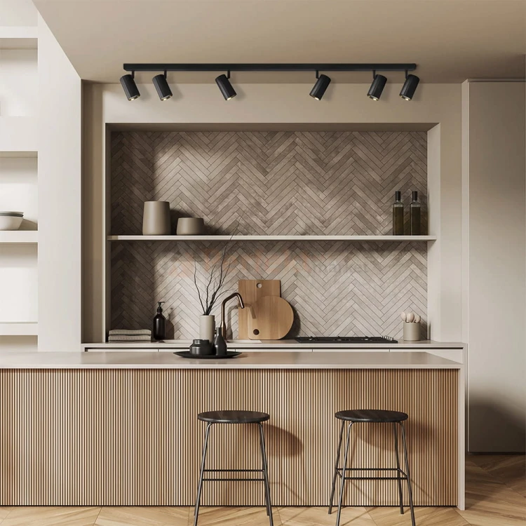 Listwa ścienno-sufitowa 6xGU10 NICEA czarno-złota - lampa wielopunktowa do wnętrz