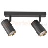 Listwa ścienno-sufitowa 2xGU10 NICEA czarno-złota - regulowana wielopunktowa lampa LED typu spotlight
