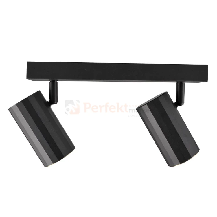 Listwa ścienno-sufitowa 2xGU10 NICEA czarno-złota - regulowana wielopunktowa lampa LED typu spotlight