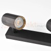 Listwa ścienno-sufitowa 2xGU10 NICEA czarno-złota - regulowana wielopunktowa lampa LED typu spotlight