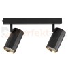 Listwa ścienno-sufitowa 2xGU10 NICEA czarno-złota - regulowana wielopunktowa lampa LED typu spotlight