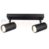 Listwa ścienno-sufitowa 2xGU10 NICEA czarno-złota - regulowana wielopunktowa lampa LED typu spotlight