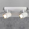 Listwa ścienno-sufitowa 2xGU10 NICEA biało-złota - dwupunktowa lampa LED typu spotlight do wnętrz