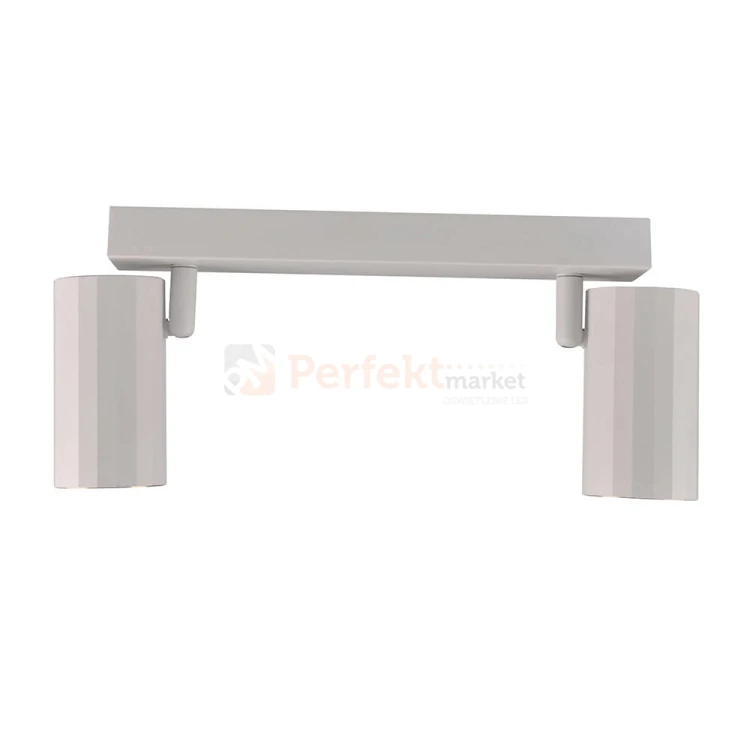 Listwa ścienno-sufitowa 2xGU10 NICEA biało-złota - dwupunktowa lampa LED typu spotlight