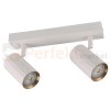 Listwa ścienno-sufitowa 2xGU10 NICEA biało-złota - dwupunktowa lampa LED typu spotlight