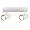Listwa ścienno-sufitowa 2xGU10 NICEA biało-złota - dwupunktowa lampa LED typu spotlight
