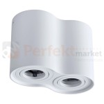 Oprawa natynkowa LED spot tuba 2xGU10 HADAR R2 podwójna okrągła biała - lampa regulowana