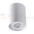 Oprawa natynkowa LED spot tuba 1xGU10 HADAR R1 pojedyncza okrągła biała - regulowana lampa LED