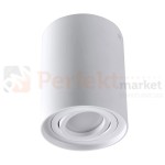 Oprawa natynkowa LED spot tuba 1xGU10 HADAR R1 pojedyncza okrągła biała - regulowana lampa LED