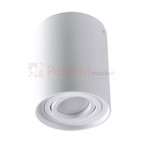 Oprawa natynkowa LED spot tuba 1xGU10 HADAR R1 pojedyncza okrągła biała - regulowana lampa LED