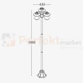 Lampa ogrodowa stojąca klasyczna parkowa 190 cm Lutec CATE 7264230213 perfektmarket.webp