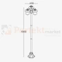 Lampa ogrodowa stojąca klasyczna parkowa 190 cm Lutec CATE 7264230213 perfektmarket.webp