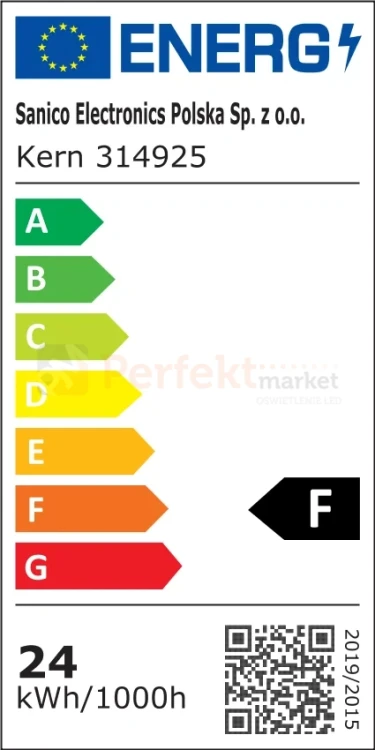 Plafon LED czarny KERN 40 cm okrągły 4000K 24W EL perfektmarket.webp