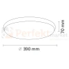 Plafon LED czarny KERN 40 cm okrągły 4000K 24W wymiary perfektmarket.webp