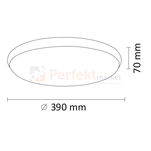 Plafon LED czarny KERN 40 cm okrągły 4000K 24W wymiary perfektmarket.webp