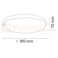 Plafon LED czarny KERN 40 cm okrągły 4000K 24W wymiary perfektmarket.webp