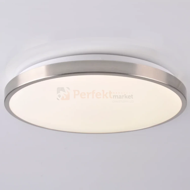 Plafon LED srebrny nikiel KERN 40 cm okrągły 4000K 24W 1 perfektmarket.webp