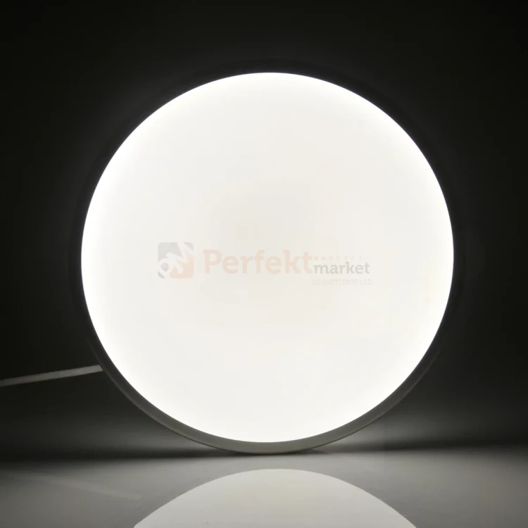 Plafon LED srebrny nikiel KERN 40 cm okrągły 4000K 24W 3 perfektmarket.webp