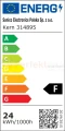 Plafon LED srebrny nikiel KERN 40 cm okrągły 4000K 24W EL perfektmarket.webp