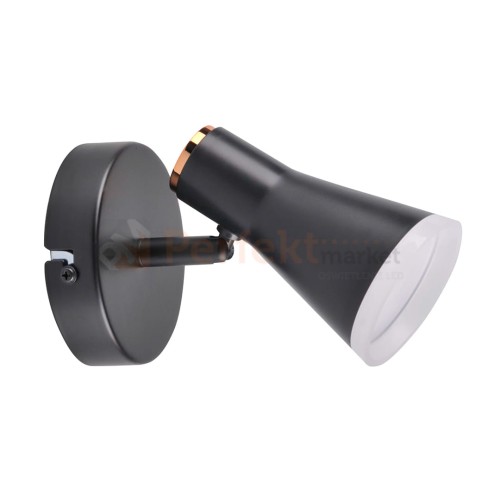 Kinkiet spot skandynawski LED 3000K BERG czarny Polux / Goldlux - regulowany