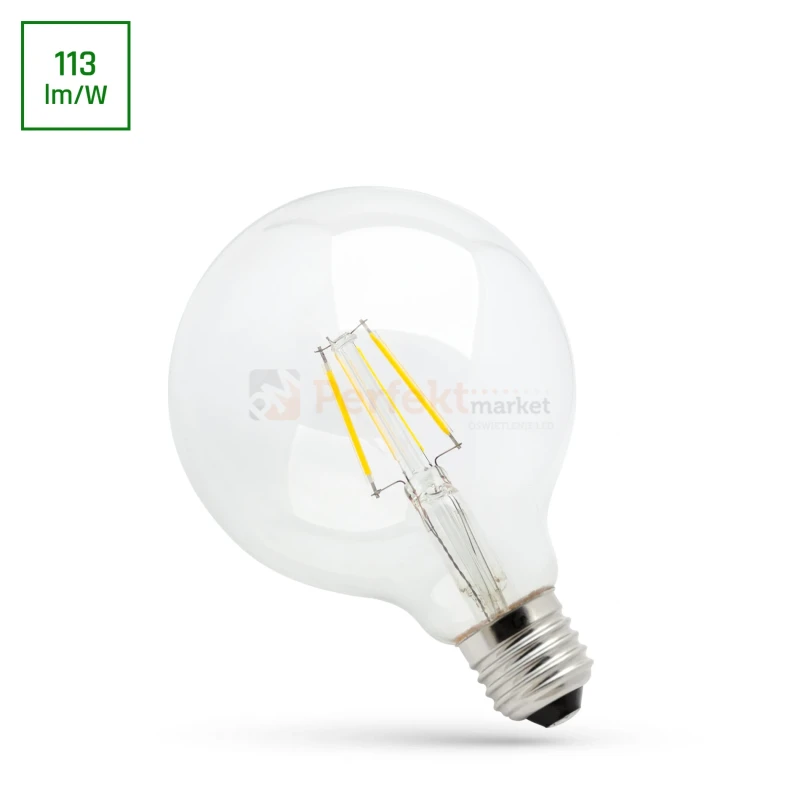 Żarówka LED COG E27 clear G95 duża kula filament 2700K EL perfektmarket olsztyn.webp